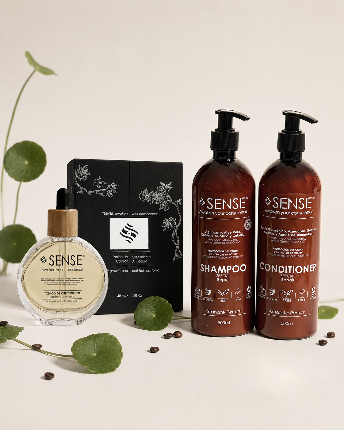 Special Repair Kit (Granate Perfum Shampoo + Amatista Perfum Conditioner) x 500 mL + Hair Tonic